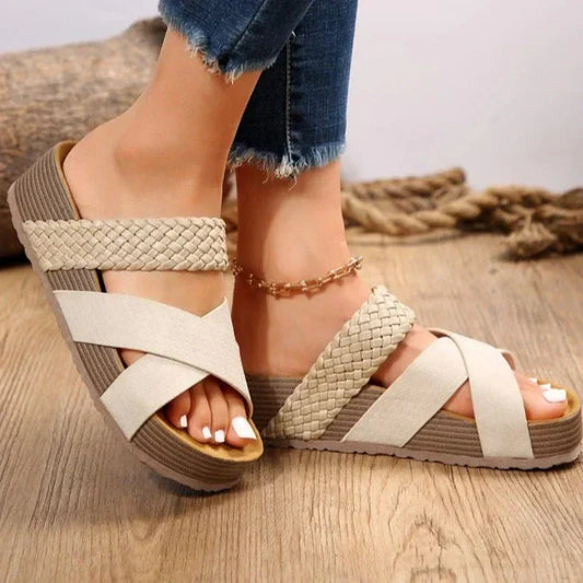 Women's Orthopedic Sandals with Woven Straps