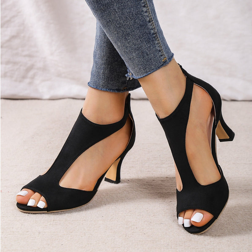 Women's Orthopedic Sandals with an Elegant Heel