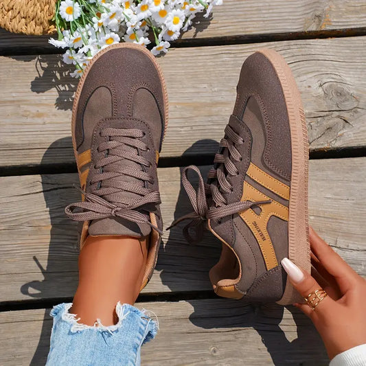 Women's Retro-Style Lace-Up Sneakers