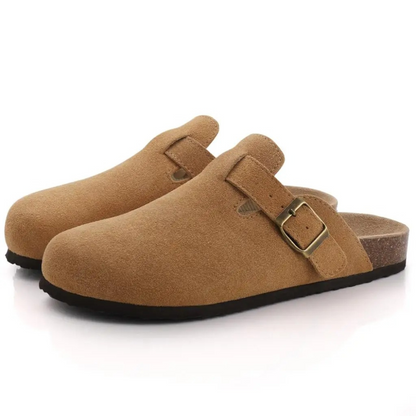 Women's Slides with Cork Footbed