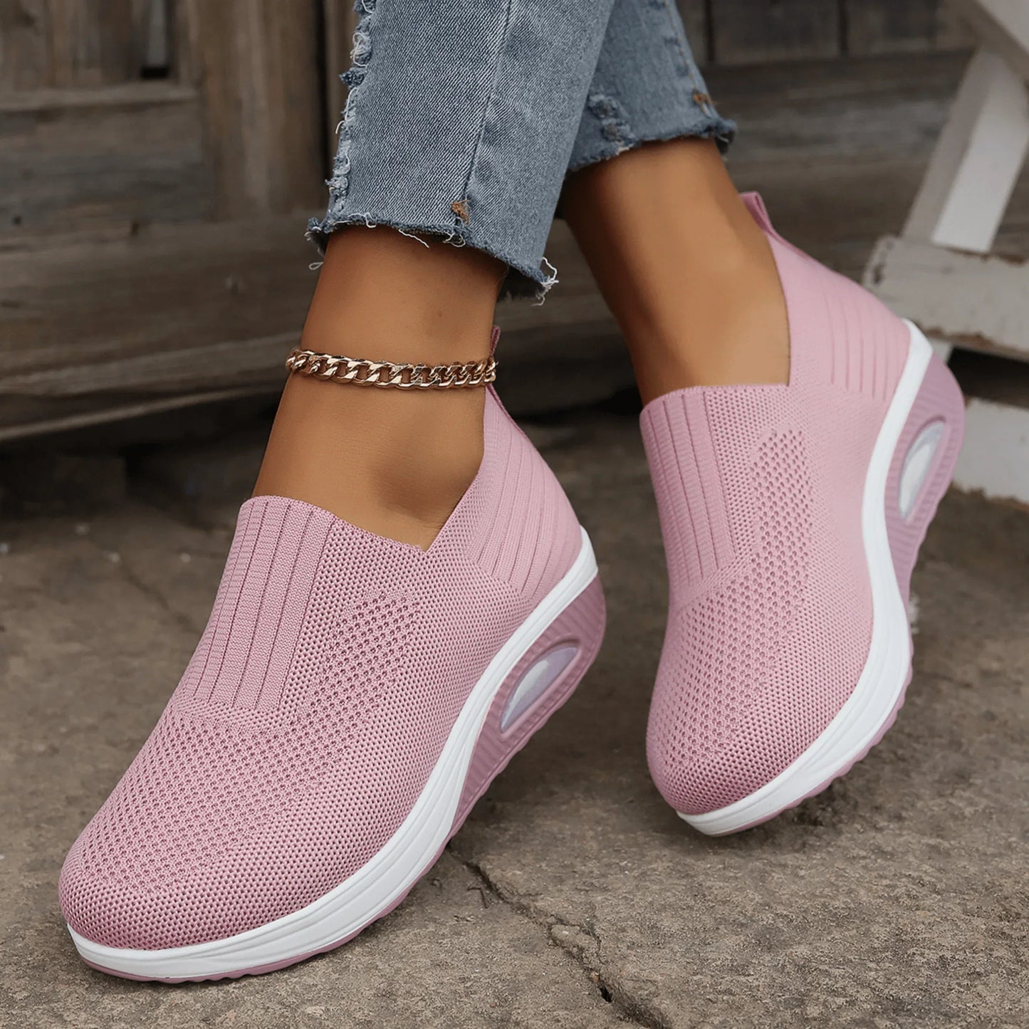 Women's Slip-On Sneakers, Breathable and Comfortable