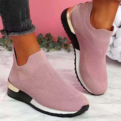 Women's Slip-On Sneakers in Breathable Mesh