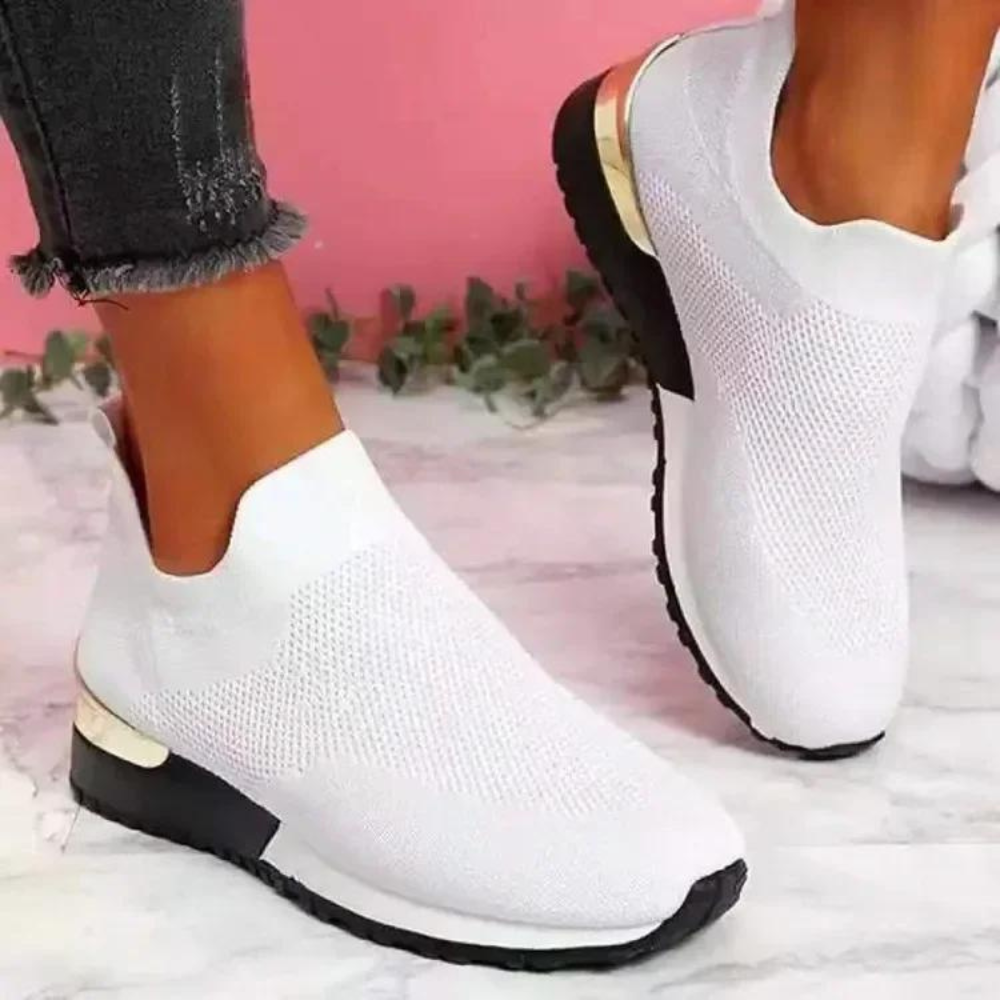 Women's Slip-On Sneakers in Breathable Mesh