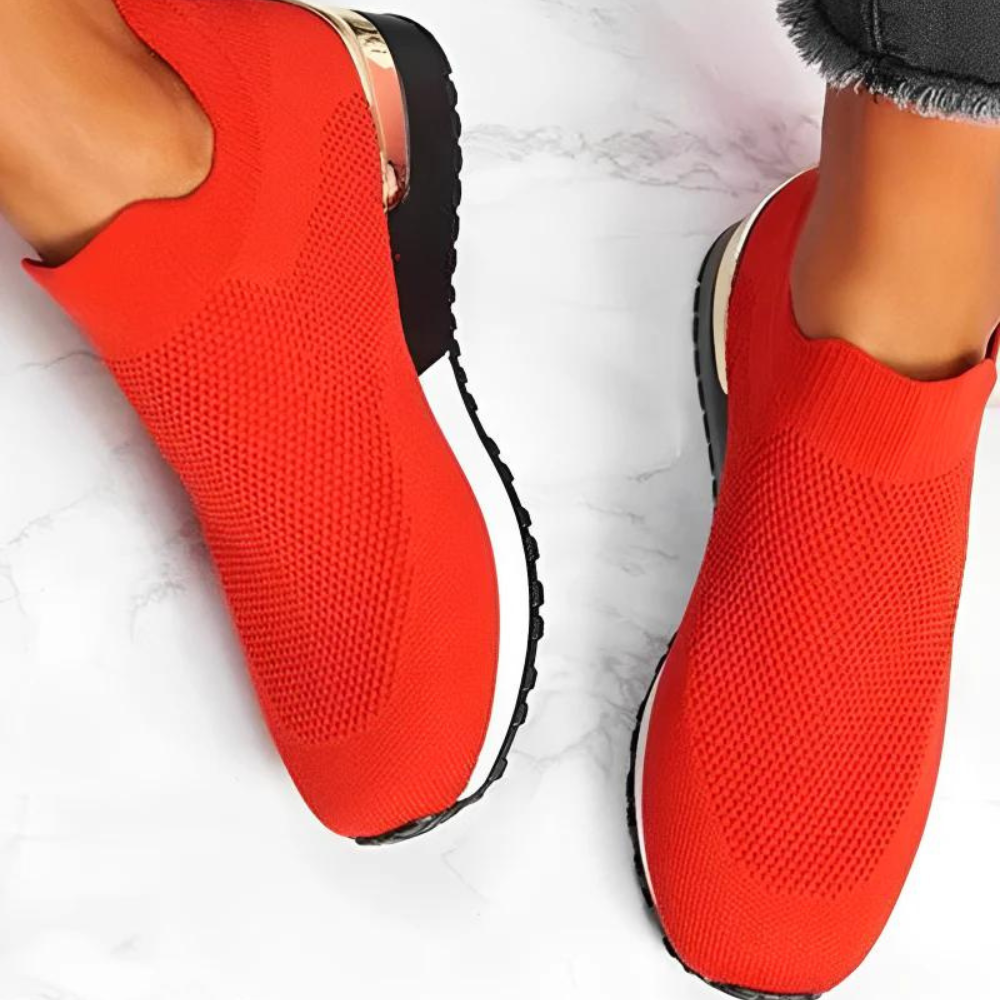 Women's Slip-On Sneakers in Breathable Mesh
