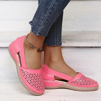 Women's Slip-On Wedge Sandals in Vintage Style