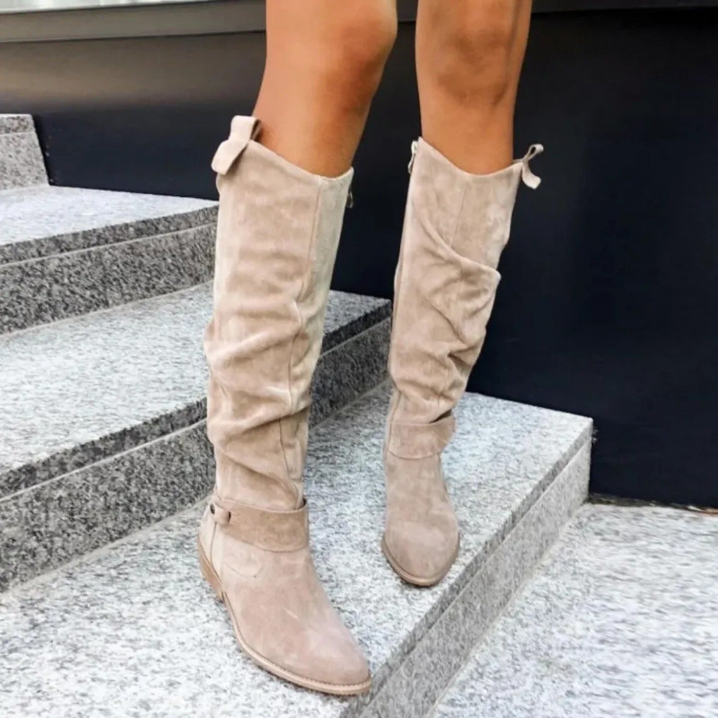 Women's Suede Boots with Cushioning Insole