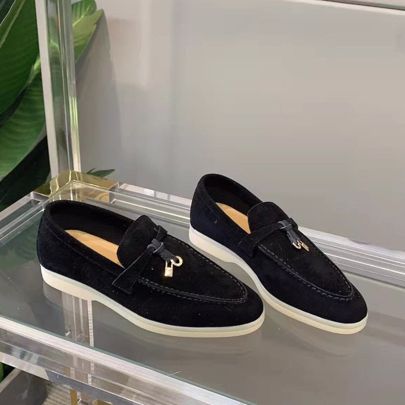 Women's Suede Loafers with a Luxurious Finish