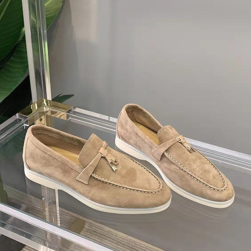 Women's Suede Loafers with a Luxurious Finish