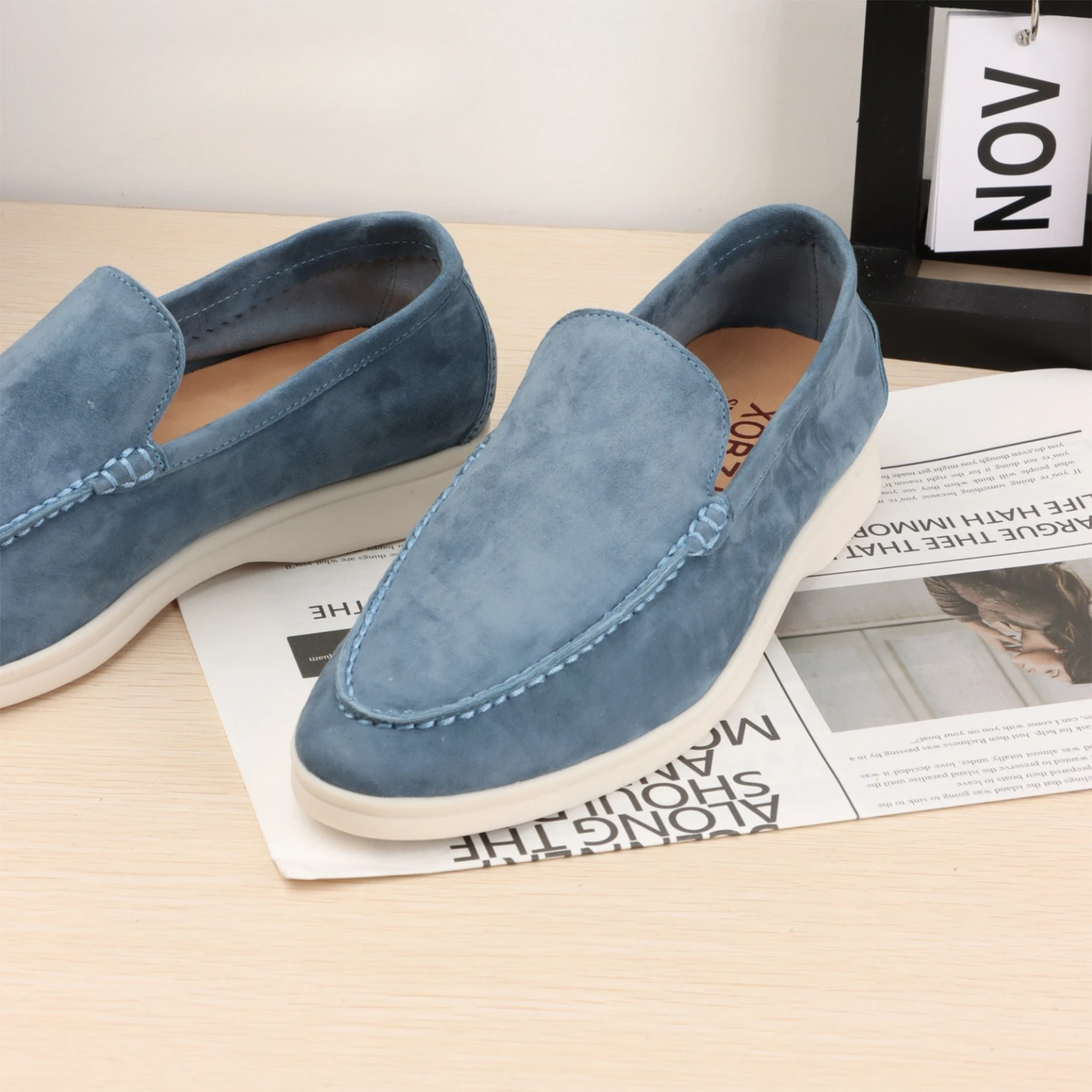 Women's Suede Slip-On Loafers with a Luxurious Look