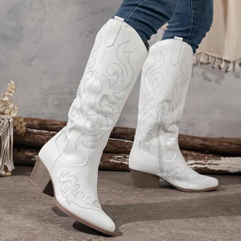 Women's Tall Heeled Cowboy Boots