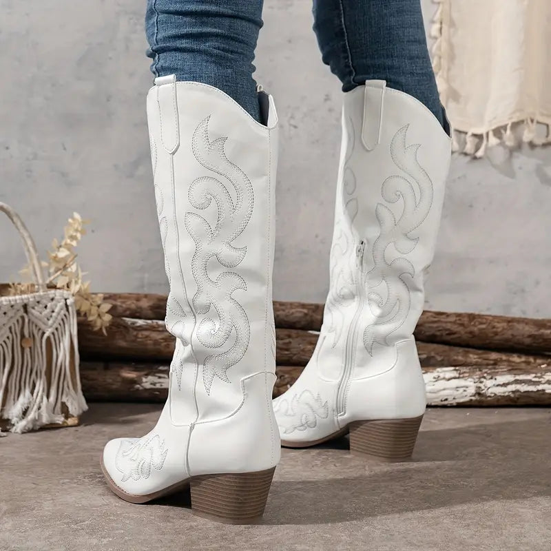 Women's Tall Heeled Cowboy Boots