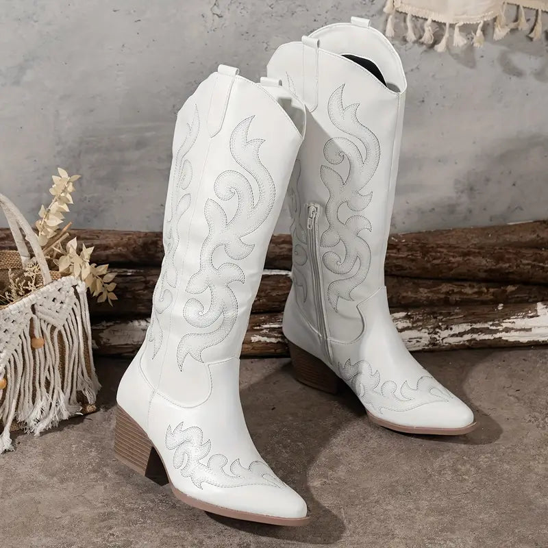 Women's Tall Heeled Cowboy Boots
