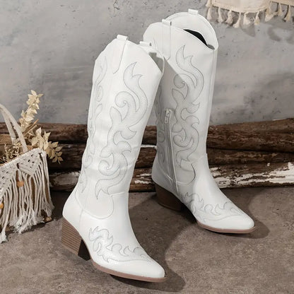 Women's Tall Heeled Cowboy Boots