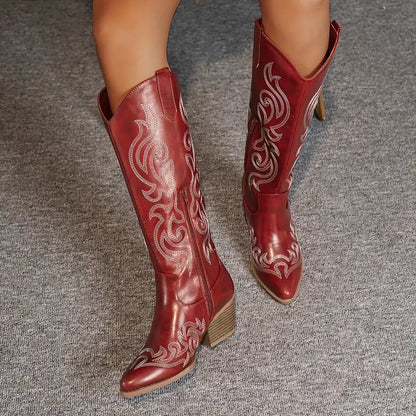 Women's Tall Heeled Cowboy Boots