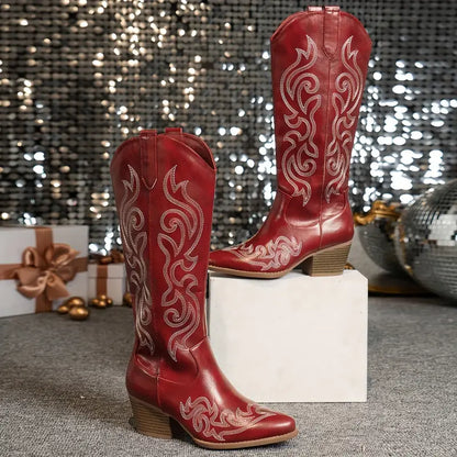Women's Tall Heeled Cowboy Boots