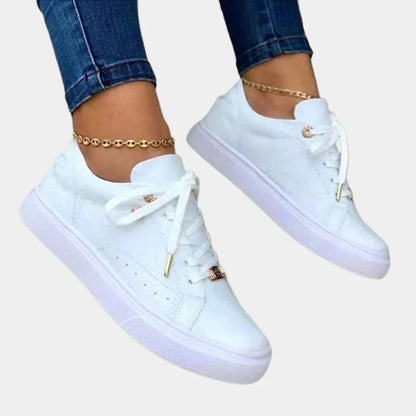 Women's Vegan Leather Sneakers with Cushioning