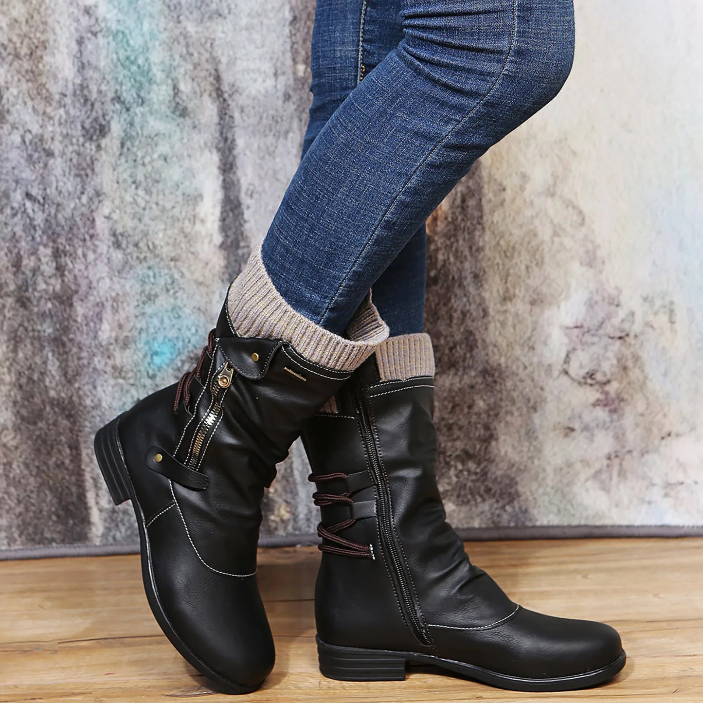 Women's Waterproof Leather Ankle Boots for Cool Days