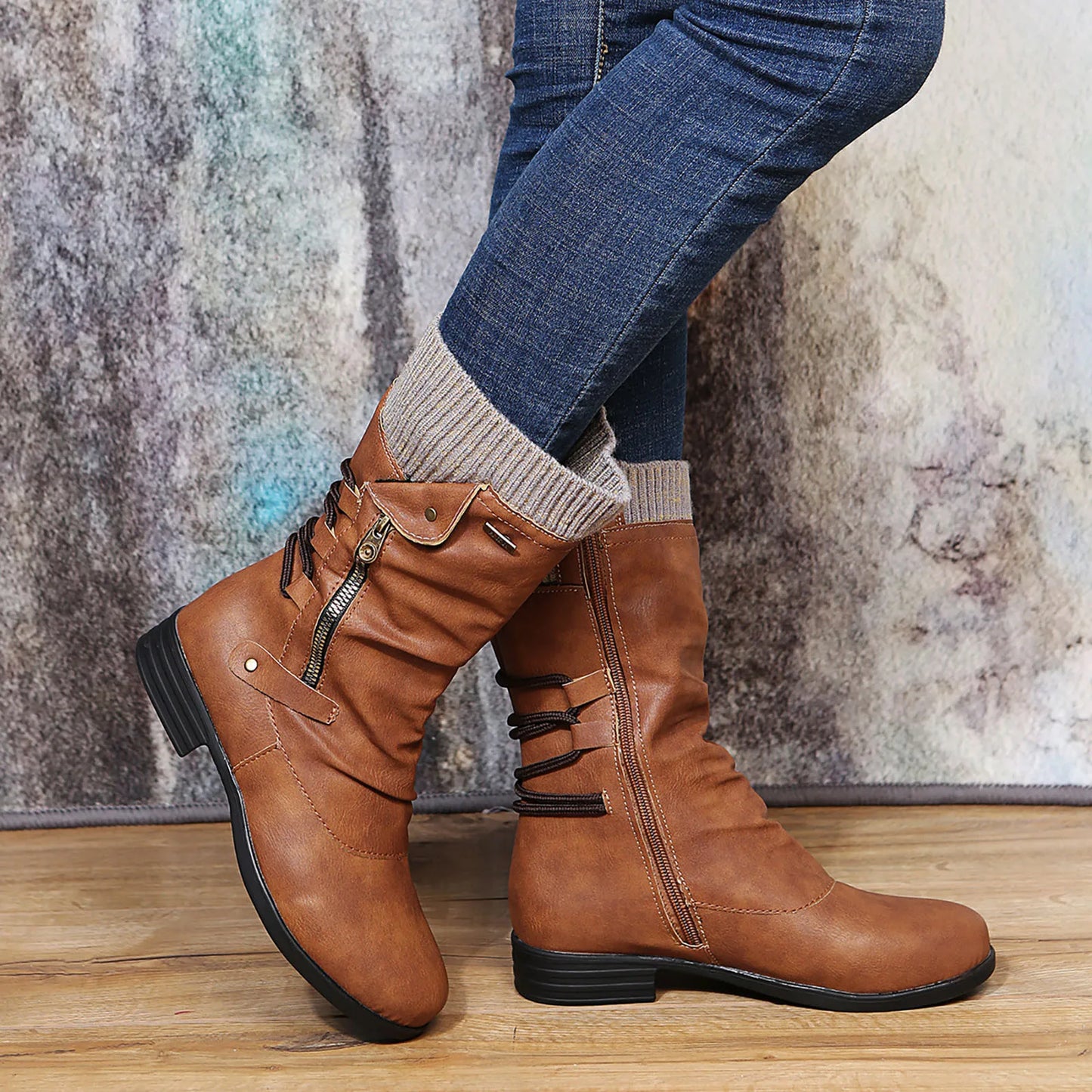 Women's Waterproof Leather Ankle Boots for Cool Days