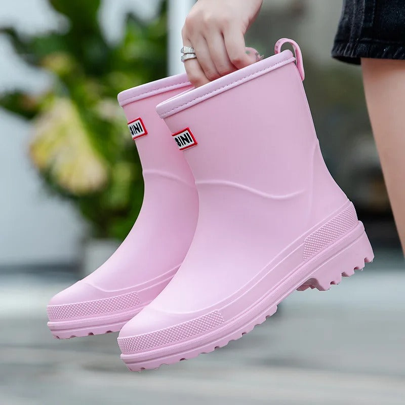 Women's Waterproof Mid-Calf Rain Boots