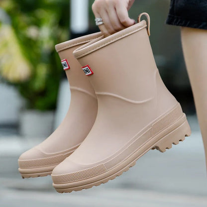 Women's Waterproof Mid-Calf Rain Boots