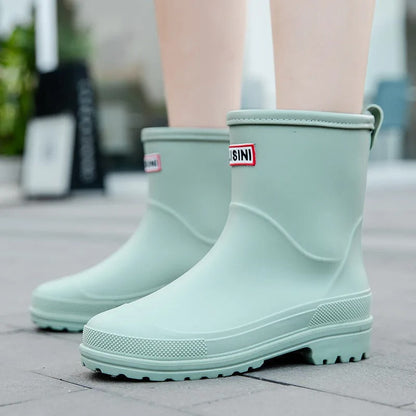 Women's Waterproof Mid-Calf Rain Boots