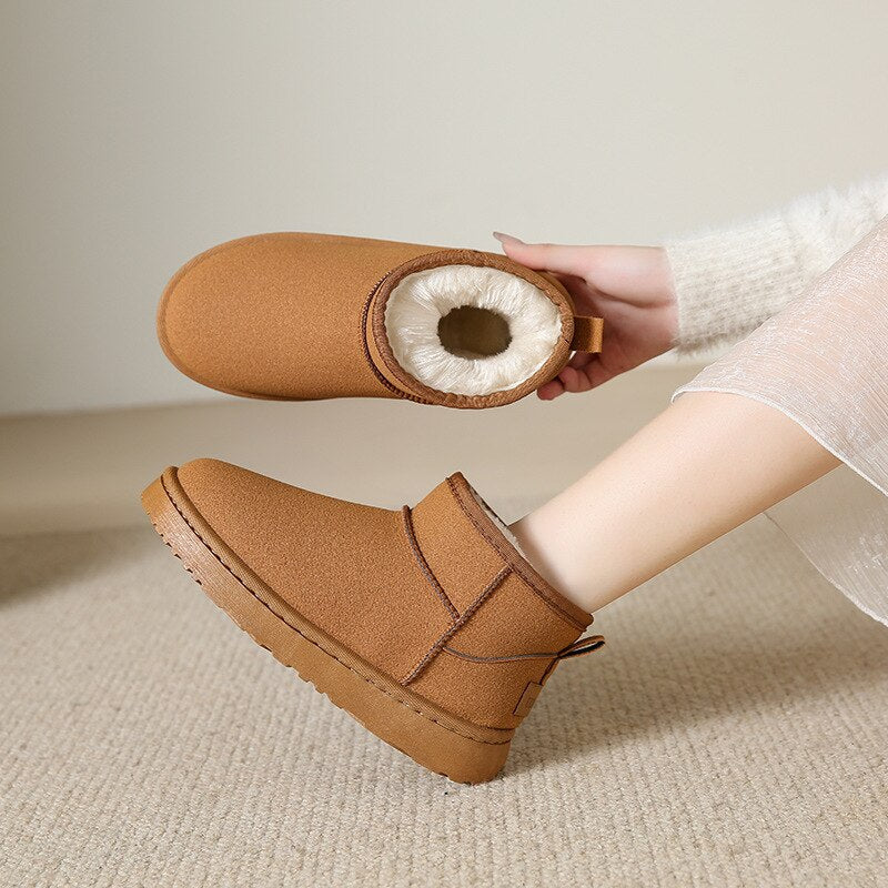 Women's Winter Ankle Boots with Fluffy Lining