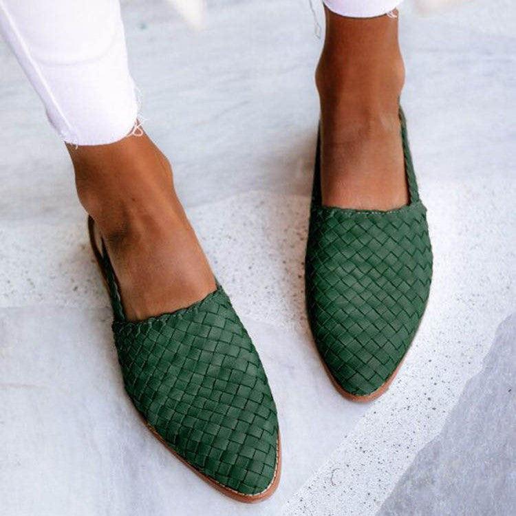 Women's Woven Sandals with Slingback Strap