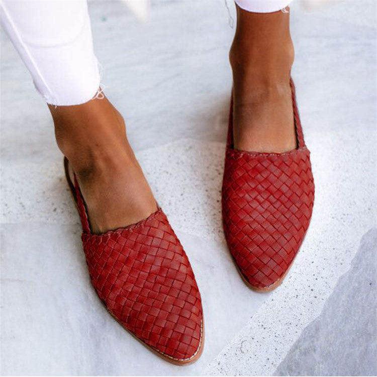 Women's Woven Sandals with Slingback Strap