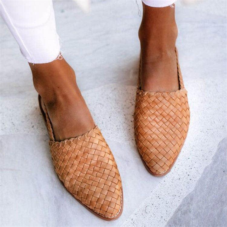 Women's Woven Sandals with Slingback Strap